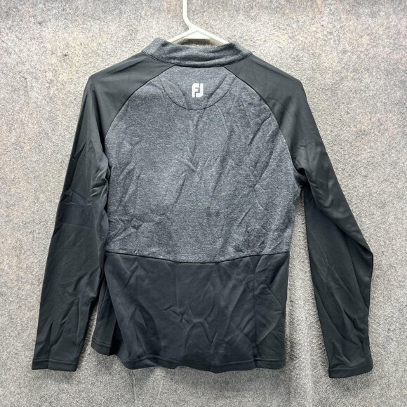 FootJoy Pullover Womens Small Gray Black 1/4 Zip Aramco Team Series Golf FJ - Picture 2 of 12